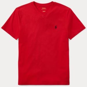Red Polo by Ralph Lauren Cotton Jersey V-Neck Top